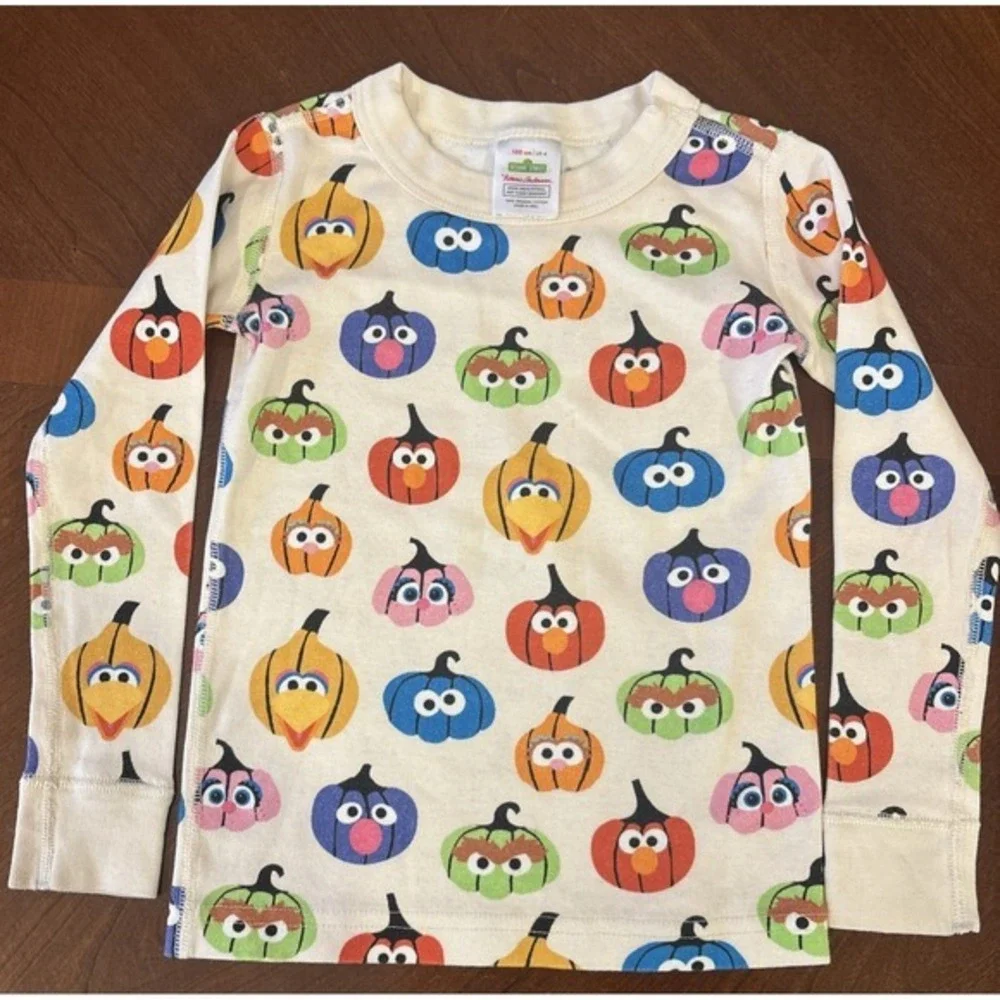 Hanna Andersson Sesame Street Character Pumpkin PJ Set Size‎ 100 US 4